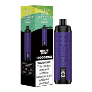 AL Fakher Crown Bar 15000 Pro Max μίας χρήσης Vape Χονδρικό Grape Mint