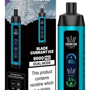 Al Fakher 8000 Pro μιας χρήσης Vape Wholeasle Μαύρο φραγκοστάφυλο Ice