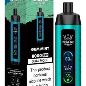 Al Fakher 8000 Pro Vape descartável Goma de mascar integral Menta