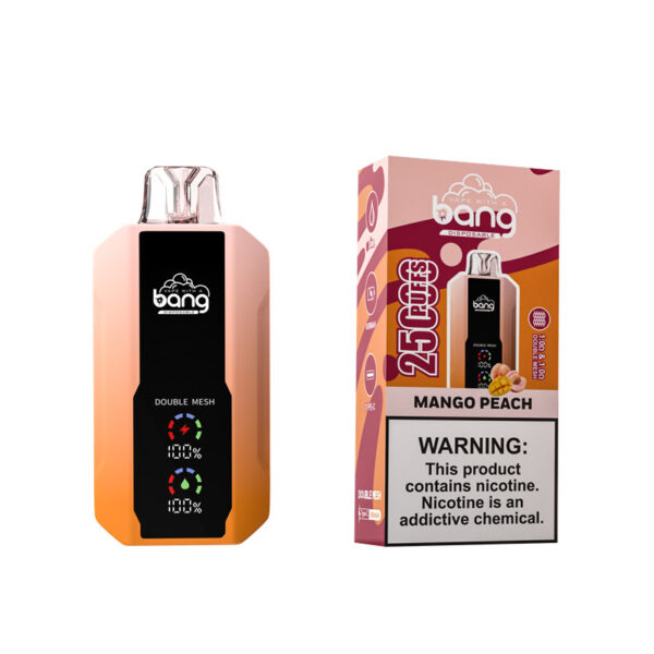 Bang 25000 soffi usa e getta Vape all'ingrosso Mango Peach