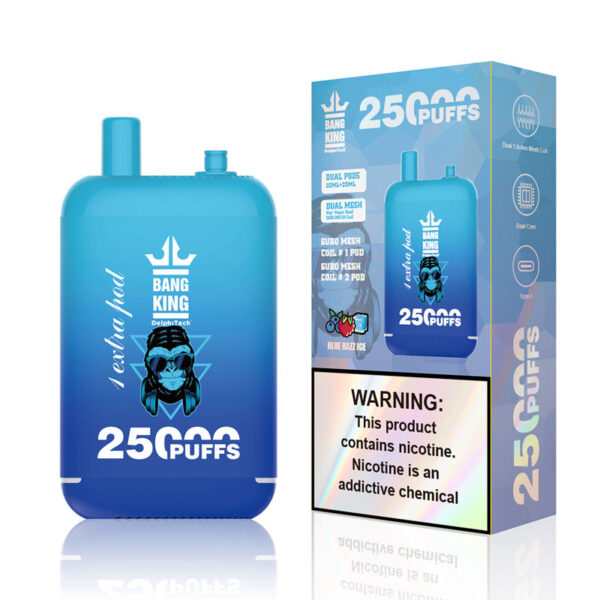 Bang King 25000 Puffs μίας χρήσης Vape Χονδρικό Blue Razz Ice