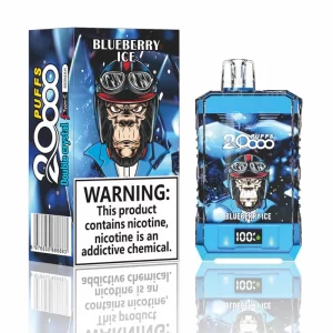 Bang King Coloor 20000 Puffs Double Crystal Einweg Vape Großhandel Heidelbeere Eis