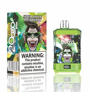 Bang King Coloor 20000 Puffs Double Crystal Disposable Vape Wholesale Sour Apple Raspberry