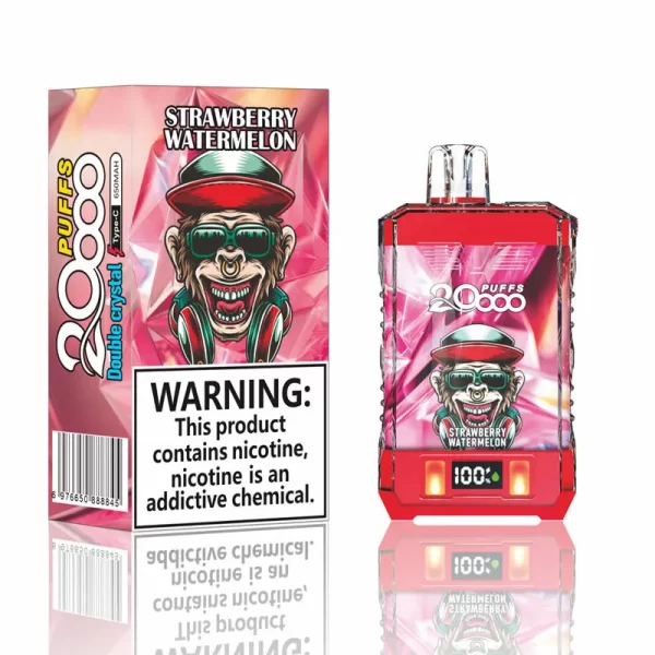 Bang King Coloor 20000 Puffs Double Crystal Disposable Vape Wholesale Strawberry Watermelon