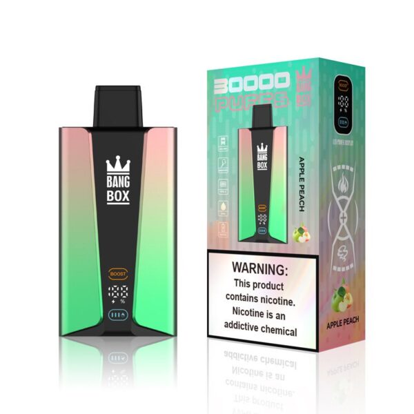 Bang Box 30000 Puffs za enkratno uporabo Vape na debelo Apple Peach