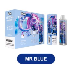 Uwin Crystal 10000 bouffées jetables Mr Bleu