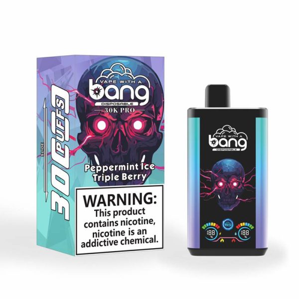 Bang 30K Pro 30000 Puffs Vape desechable al por mayor Peppermint Ice & Triple Berry