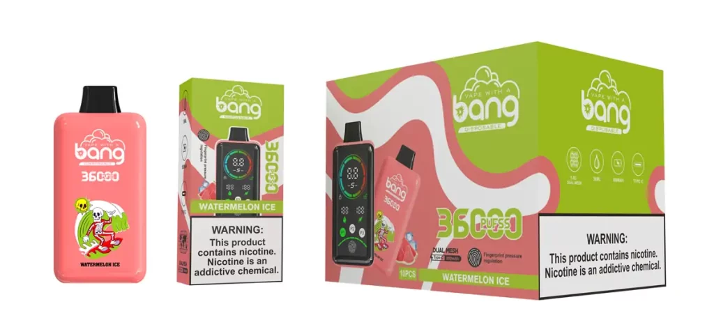 Bang 36000 Puffs Smart teljes képernyős eldobható vape csomag