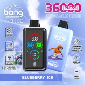 Bang 36000 Puffs Smart Full Screen Disposable Vape Wholesale Blueberry Ice