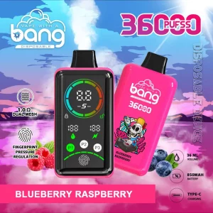 Bang 36000 Puffs Pantalla Completa Inteligente Vape Desechable Mayorista Frambuesa Arándano