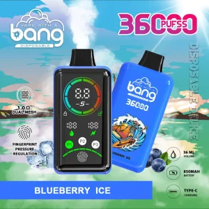 Bang 36000 Puffs Smart Full Screen Disposable Vape Wholesale Blueberry ice