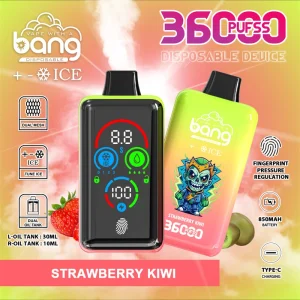 Bang 36000 Puffs Pantalla Completa Inteligente Vape Desechable Mayorista Fresa Kiwi