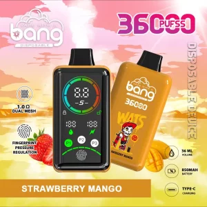 Bang 36000 Puffs Smart Full Screen Disposable Vape Wholesale Strawberry Mango