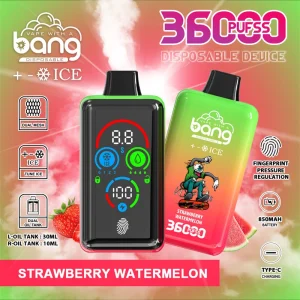 Bang 36000 Puffs Smart Pantalla Completa Vape Desechable Mayorista Fresa Sandía