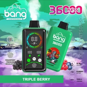 Bang 36000 Puffs Pantalla Completa Inteligente Vape Desechable Mayorista TRIPLE BERRY