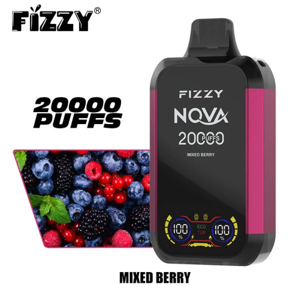 Fizzy Nova 20000 Puffs eldobható Vape nagykereskedelmi vegyes bogyós gyümölcsökkel