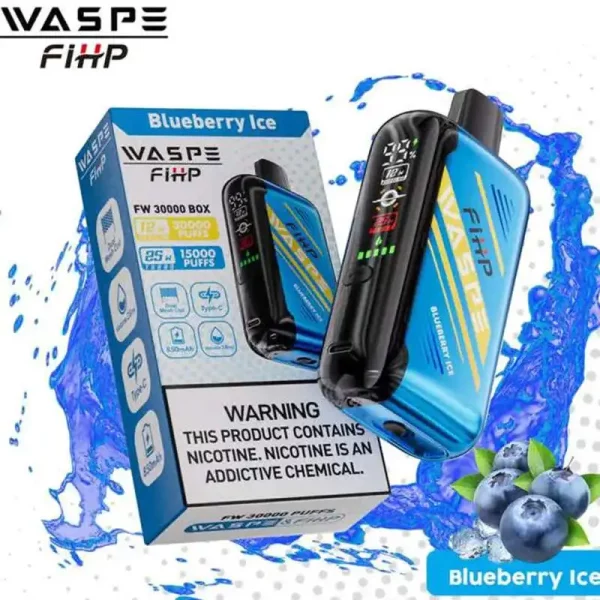 WASPE FIHP 30000 30K Puffs Engångs Vape Partihandel Blåbärsis