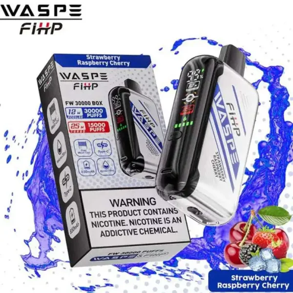 WASPE FIHP 30000 30K Puffs Engångs Vape Partihandel Blåbär Hallon