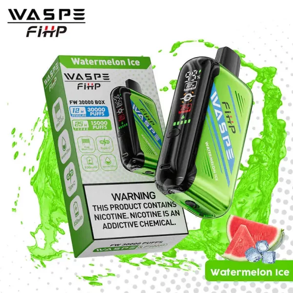 WASPE FIHP 30000 30K Puffs Wegwerp Vape Groothandel Watermeloen IJs