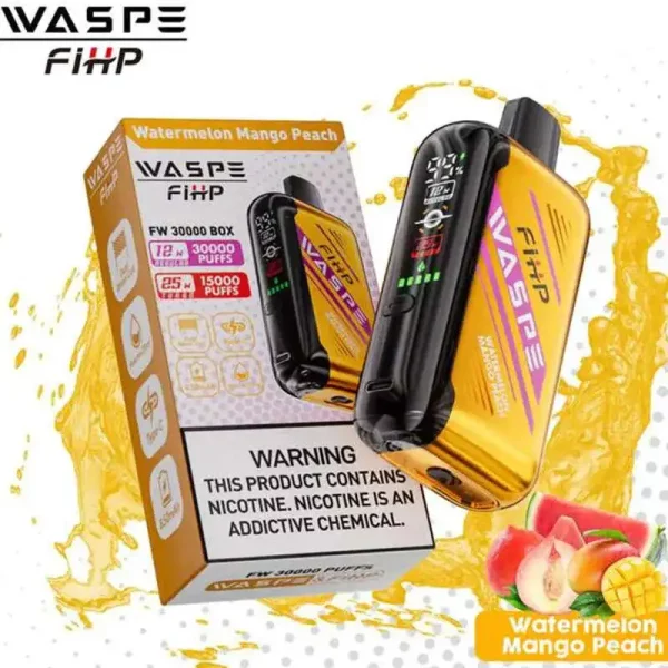 WASPE FIHP 30000 30K Puffs Disposable Vape Wholesale Watermelon Mango Peach