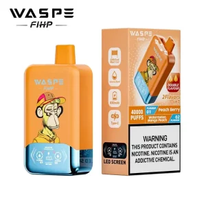 Waspe FIHP 40000 Puffs 40K Vape Desechable al por mayor Melocotón Baya y Sandía Mango Melocotón