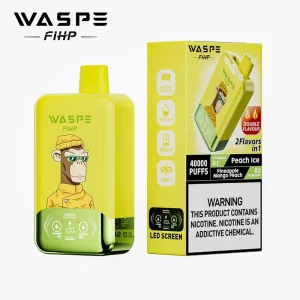 Waspe FIHP 40000 Puffs 40K Disposable Vape Wholesale Peach Ice & Pineapple Mango Peach