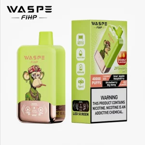 Waspe FIHP 40000 Puffs 40K Engångsvape grossist Sour Apple Raspberry & Strawberry Big Bang