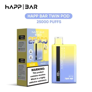 Happ Bar Twin Pod 25000 Blue Razz Limonada Melocotón Hielo