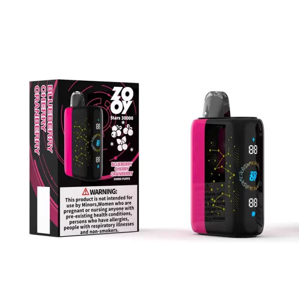 ZOOY STARS 30000 Puffs Einweg Vape Heidelbeere Kirsche Preiselbeere