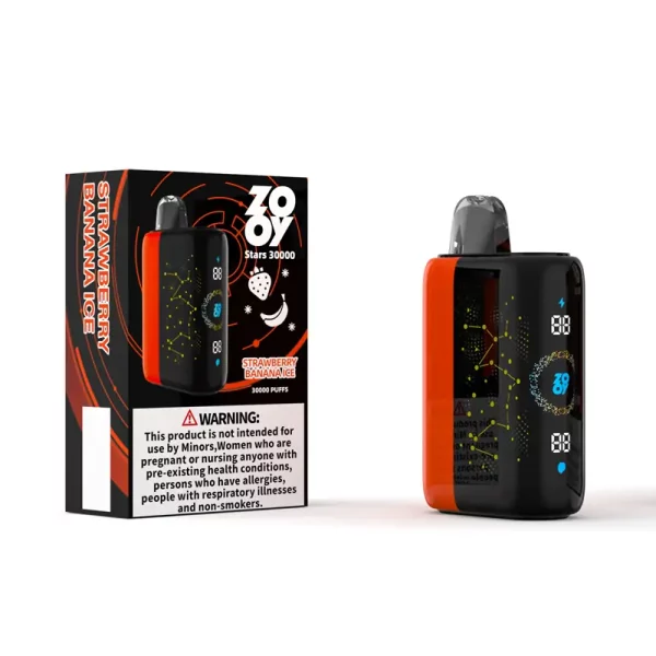 ZOOY STARS 30000 Puffs Vape Desechable Fresa Plátano hielo